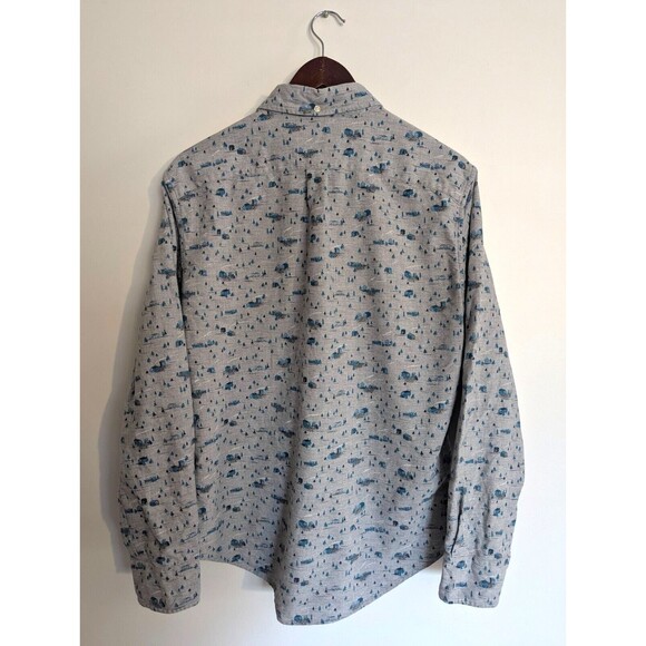 Bonobos Slim Fit Medium Button Down Long Sleeve Shirt Tree Town Graphic Mens M - Picture 2 of 12